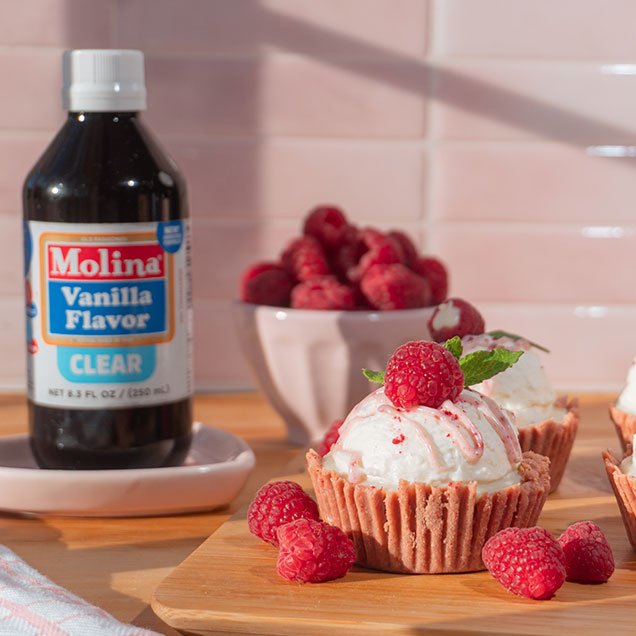 RASPBERRY BISCUIT CUPS